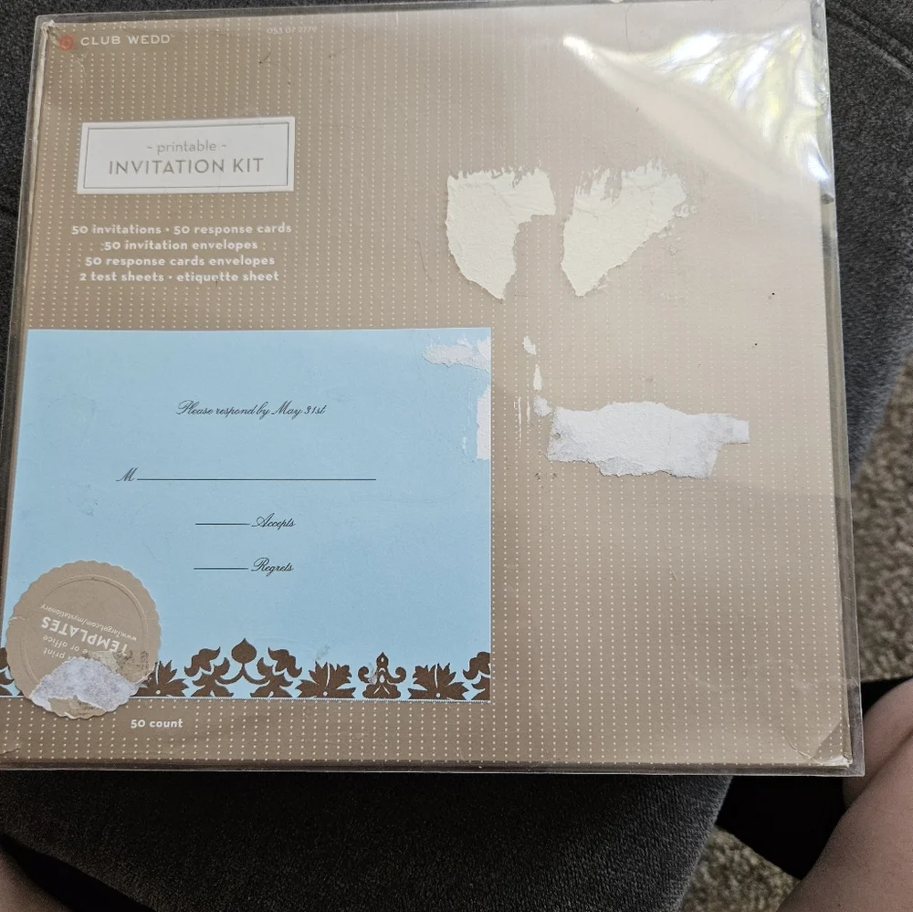Printable Stationary Wedding Party Invitation Kit